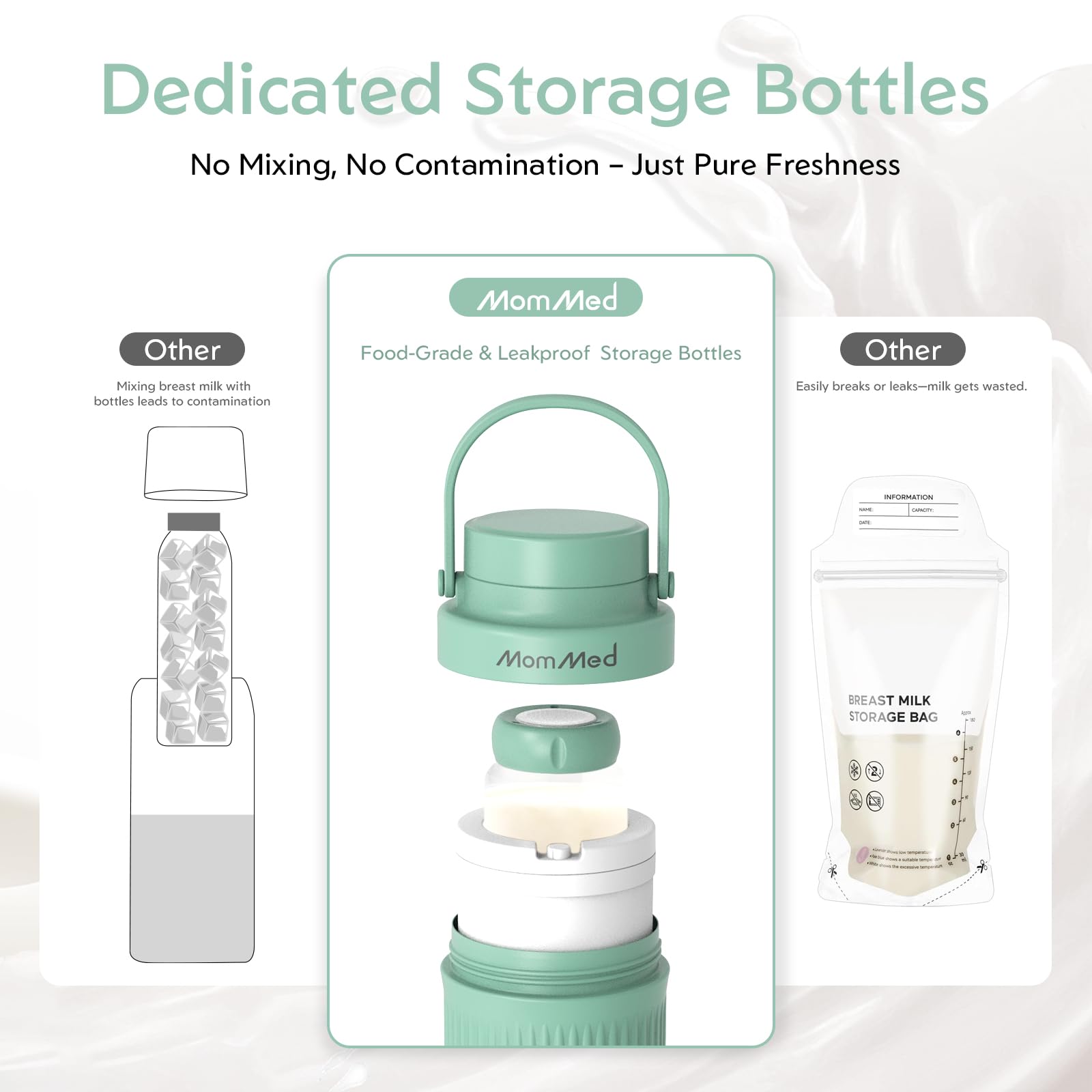 MomMed cooler keeps milk for 24h with stable temperatures for busy days.