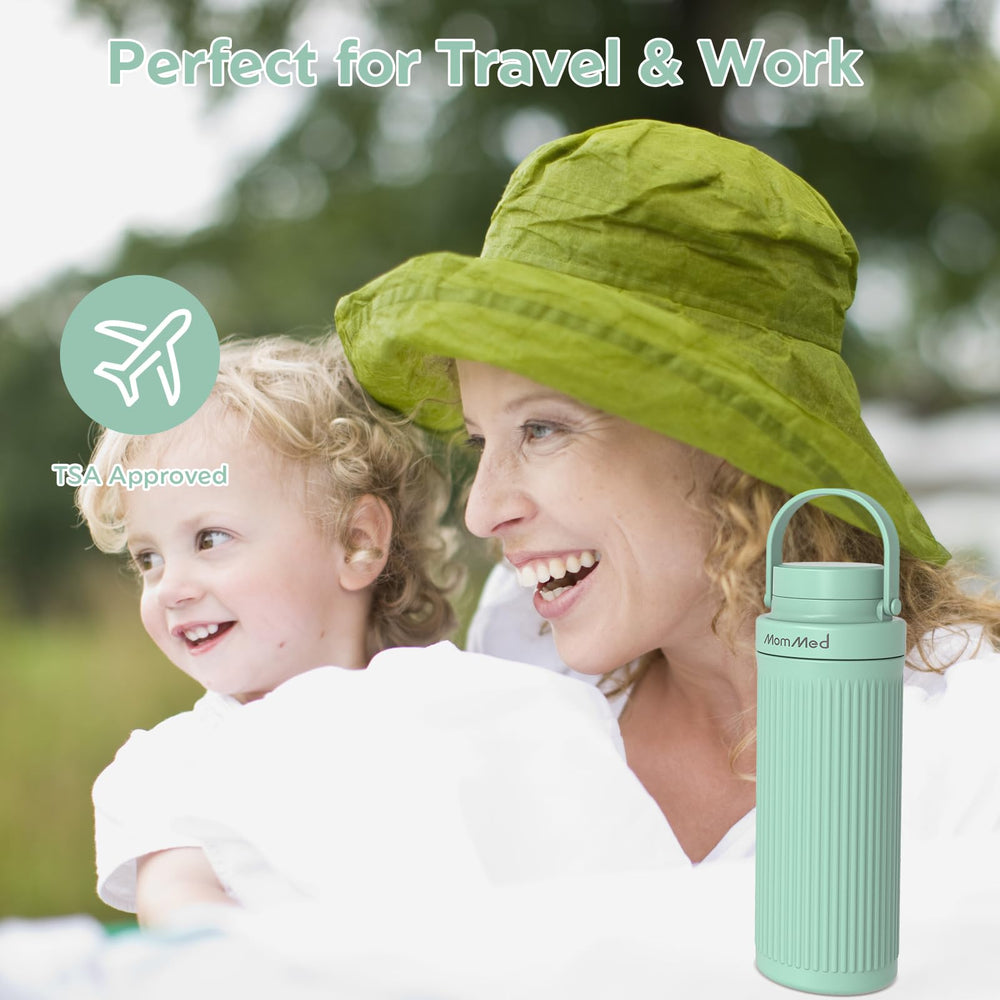 MomMed offers 3-step use: freeze, insert bottle, lock lid.