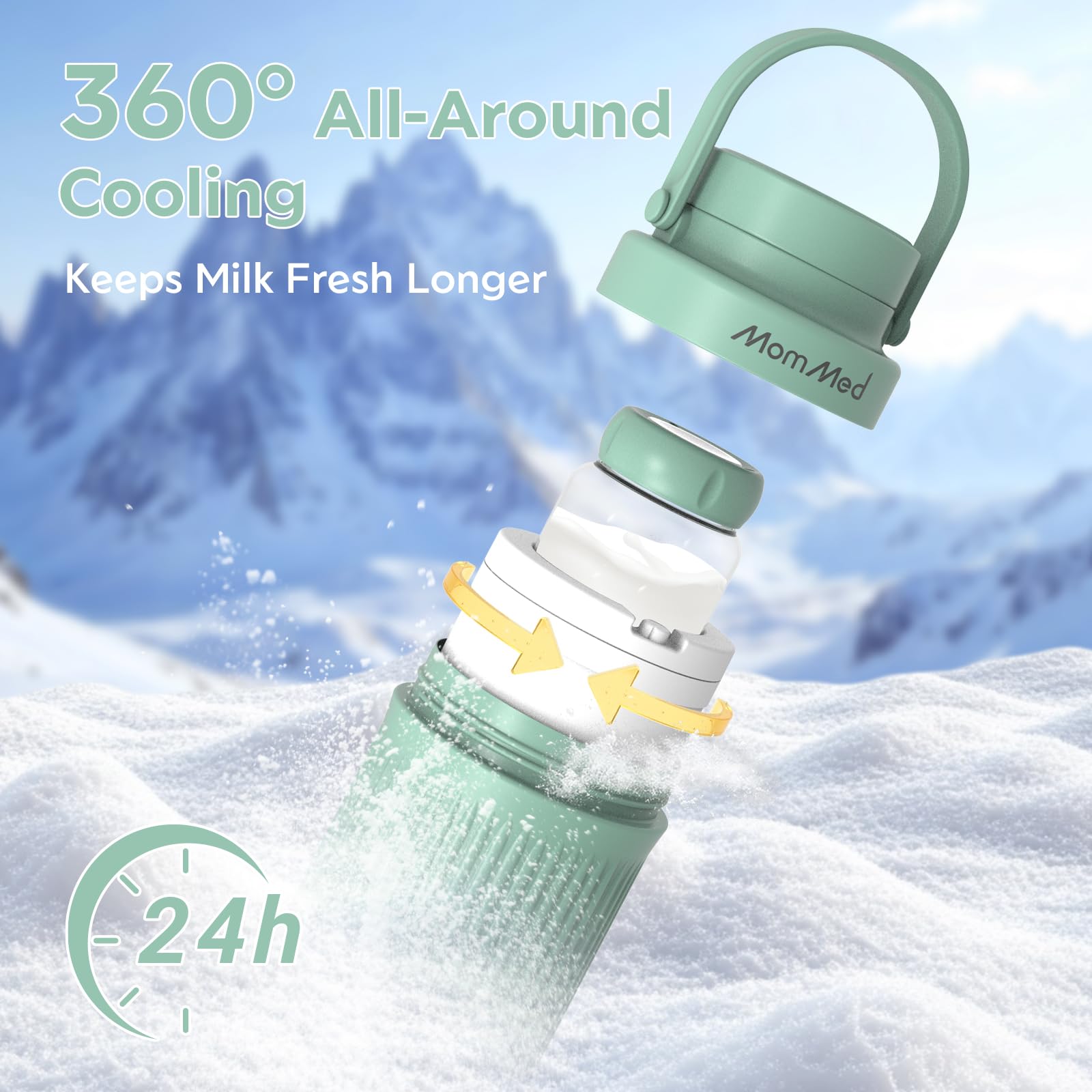 MomMed leakproof design prevents spills during travel and commutes.
