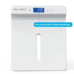 MOMMED Pet Scale height measurement readout helps track growth alongside weight.
