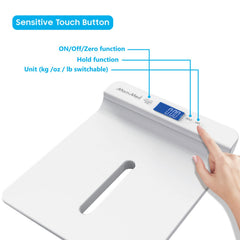 MOMMED Pet Scale hold function keeps weight on screen during movement.
