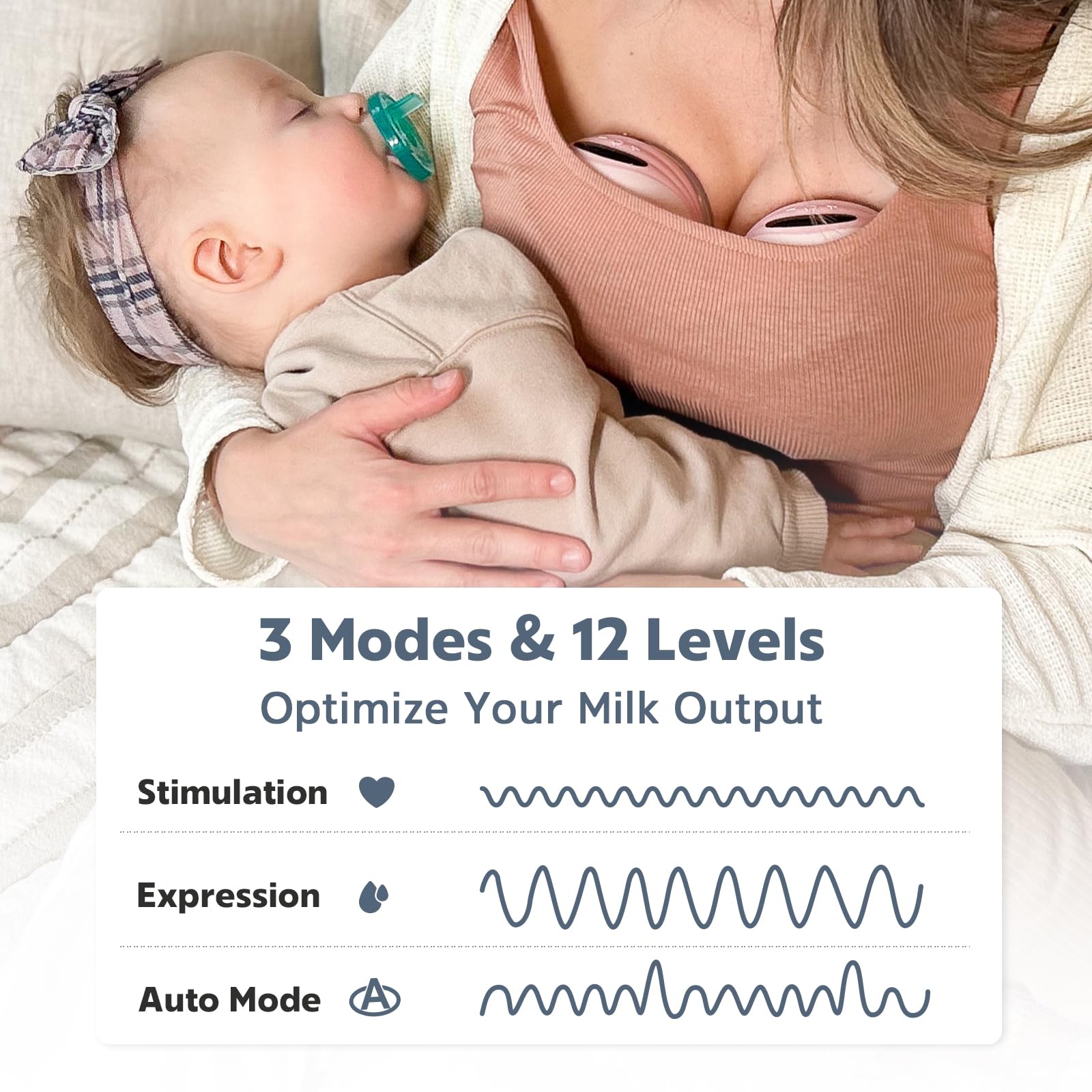 MomMed S21 provides 12 vacuum levels for customizable suction comfort