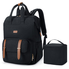 mommore breast pump backpack front view highlights quick-access design for pumps and cooler bags