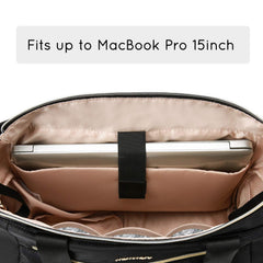 mommore breast pump bag laptop pocket fits up to 15-inch devices