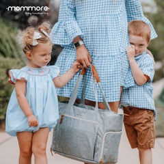 mommore breast pump bag main compartment organized for parts and bottles
