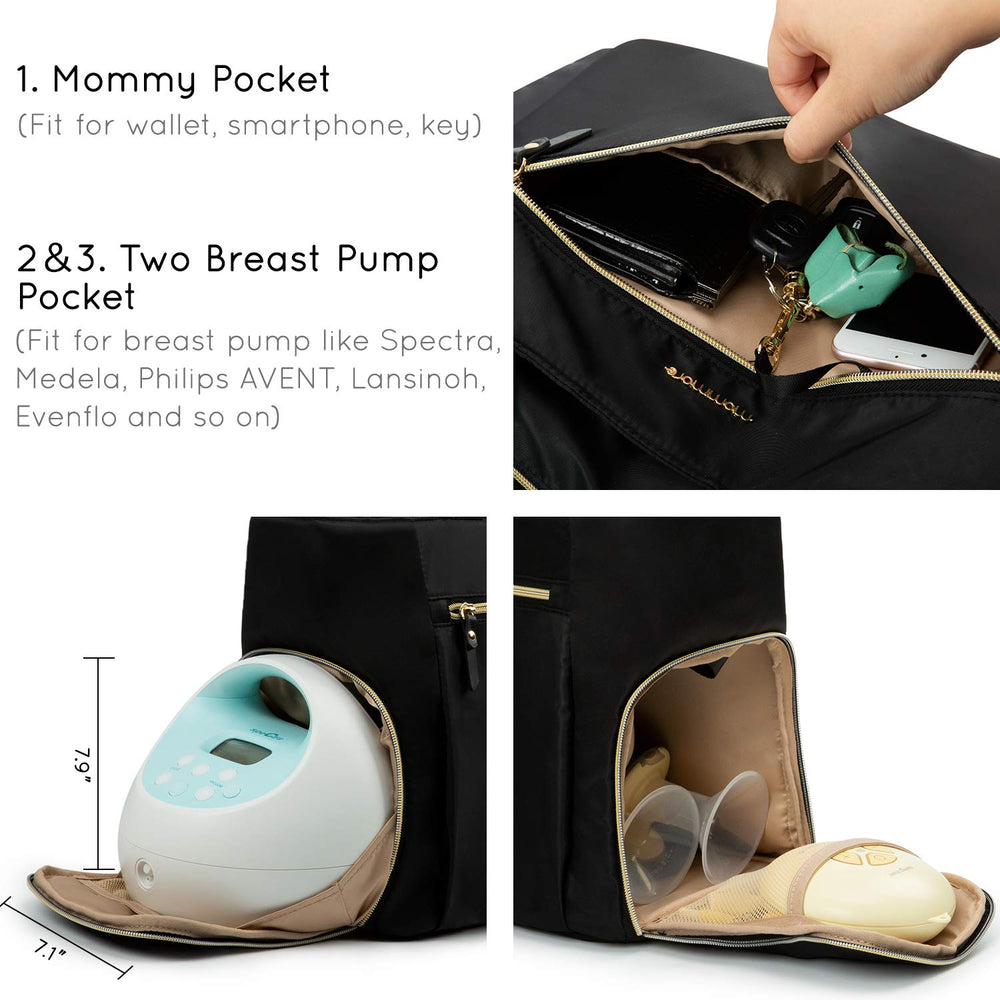 mommore breast pump bag water-resistant material protects contents while traveling
