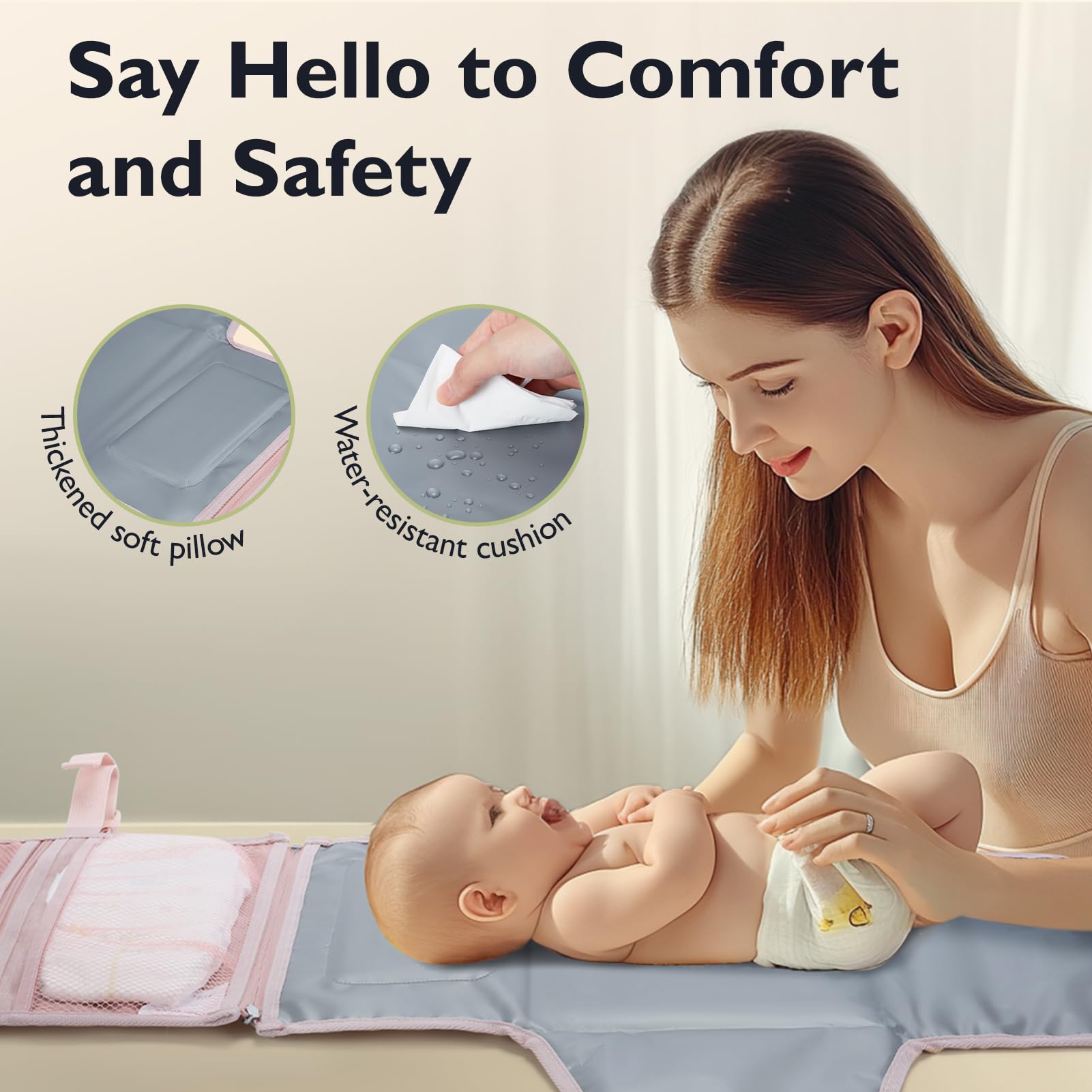 mommore carry options with stroller strap and wrist handle for hands-free use