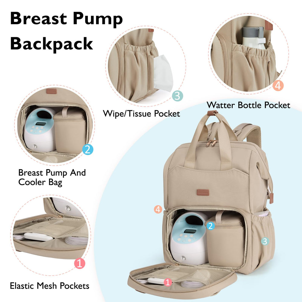 mommore Diaper Bag Backpack 15.6-inch laptop sleeve protects work gear on the go