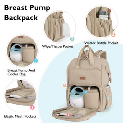 mommore Diaper Bag Backpack 15.6-inch laptop sleeve protects work gear on the go