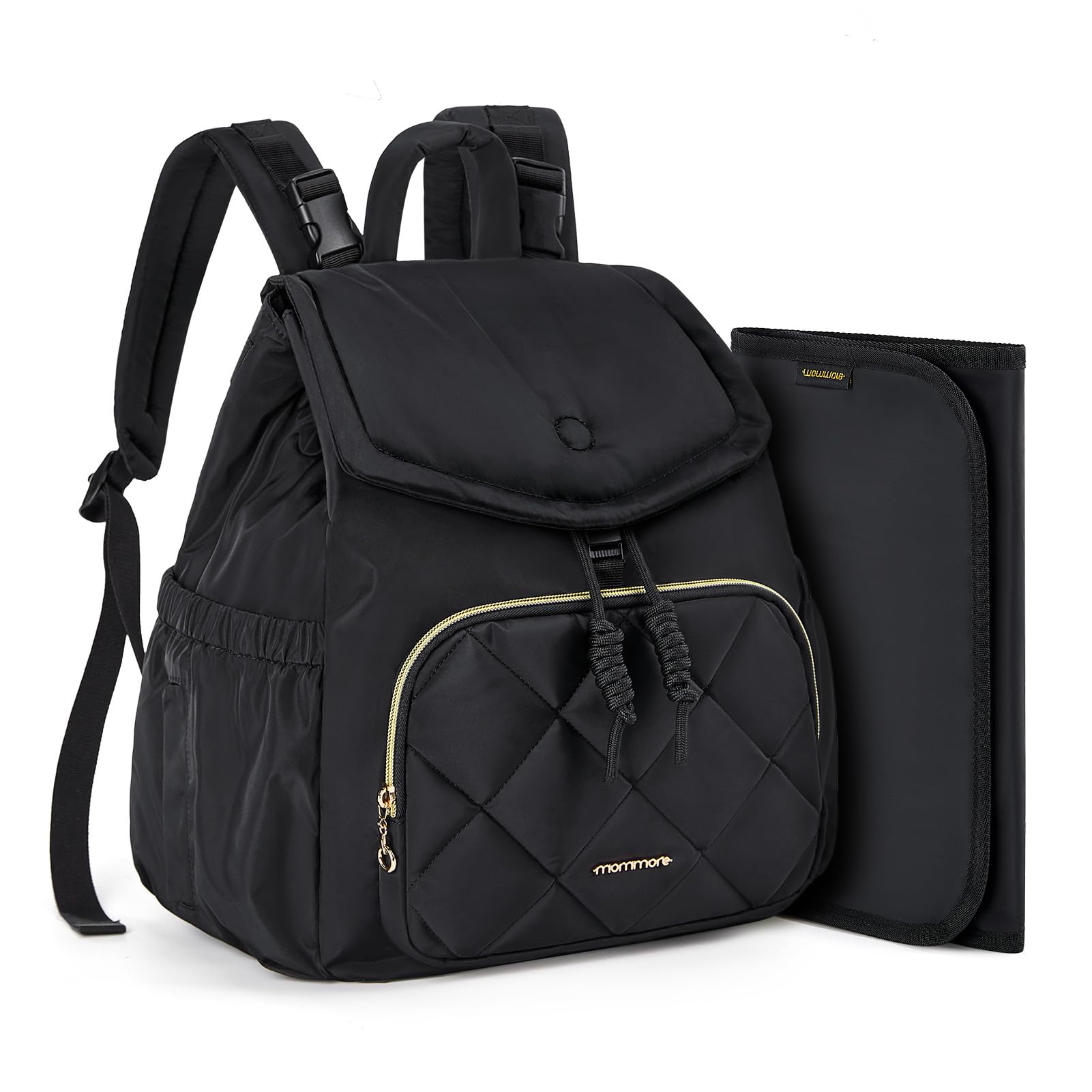 mommore diaper bag backpack front view shows compact design for everyday travel