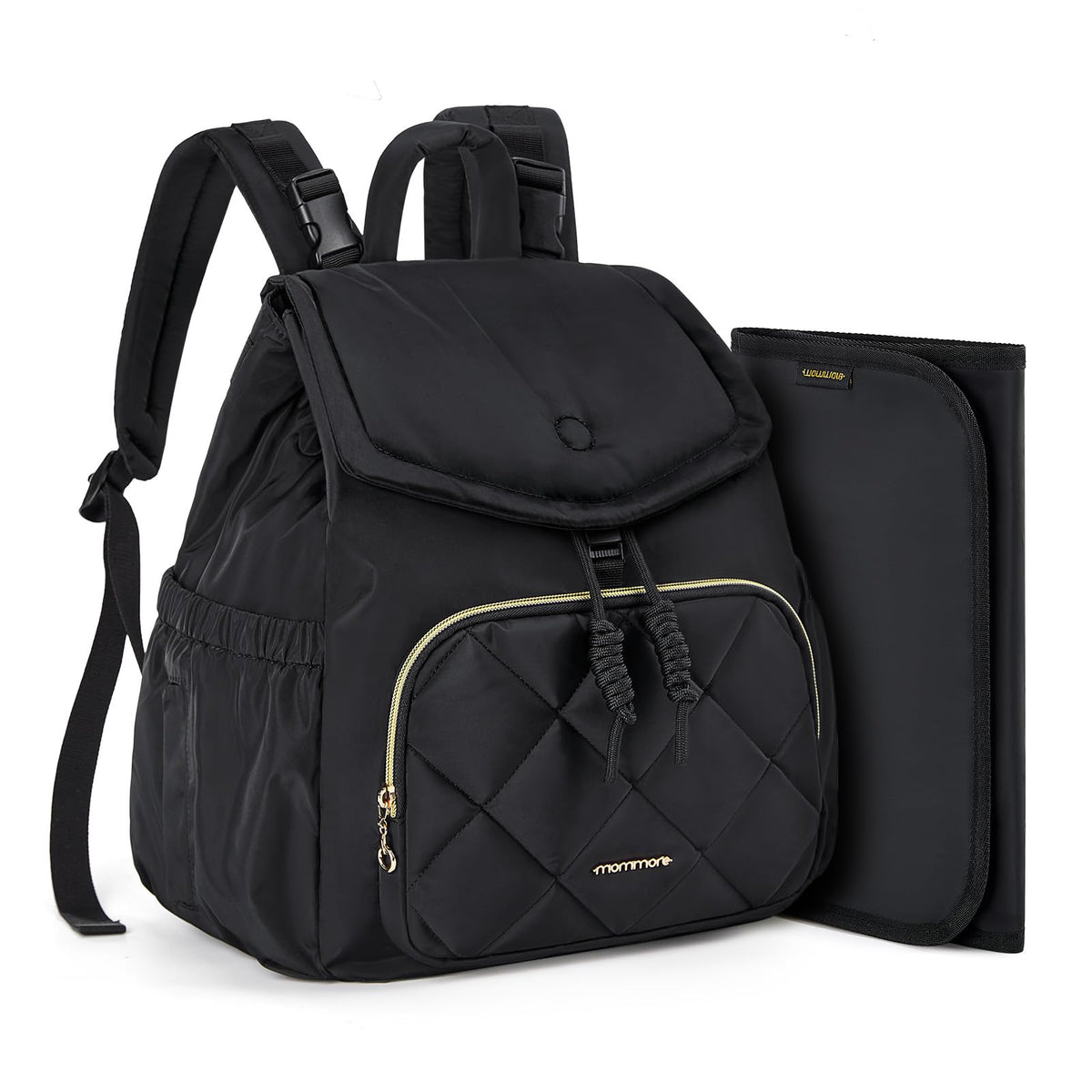 mommore diaper bag backpack front view shows compact design for everyday travel