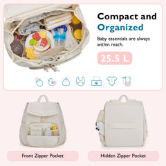 mommore diaper bag backpack insulated pockets keep bottles warm or cold on outings