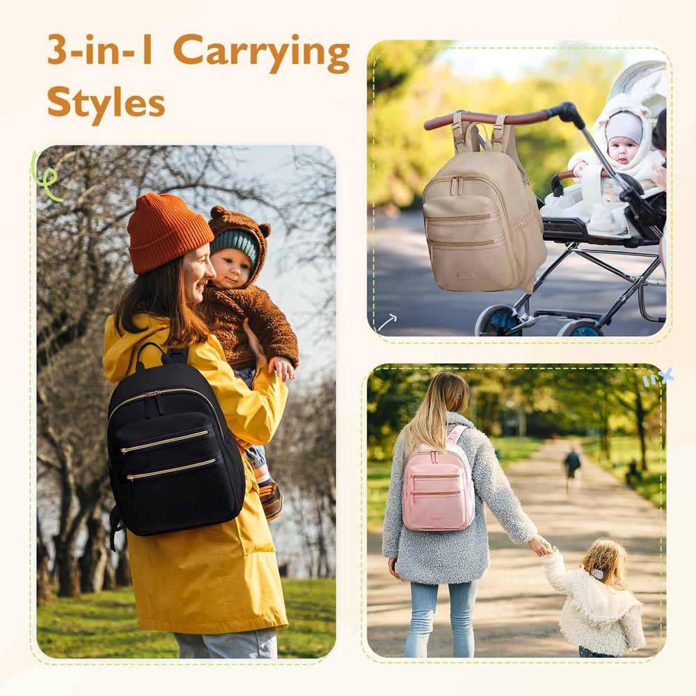 mommore diaper bag insulated pockets keeping bottles ready for outings
