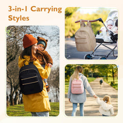 mommore diaper bag insulated pockets keeping bottles ready for outings