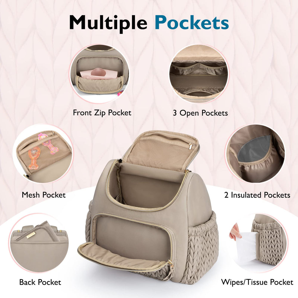 mommore diaper bag small backpack changing pad for quick on-the-go diaper changes