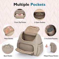 mommore diaper bag small backpack changing pad for quick on-the-go diaper changes