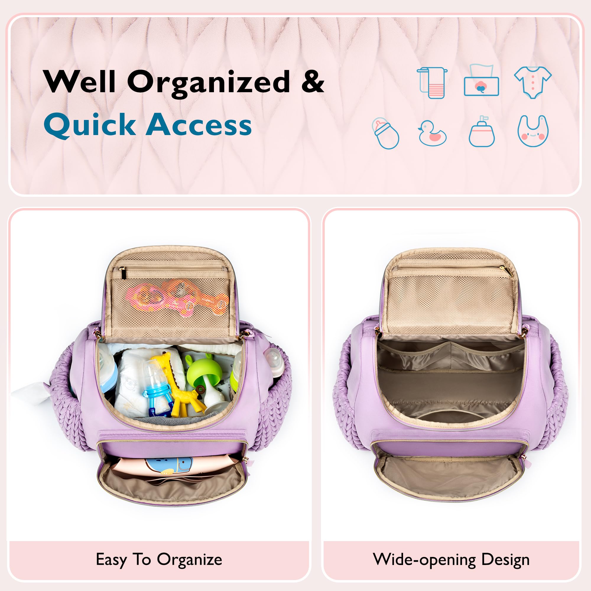 mommore diaper bag small changing pad included for quick cleanups during outings