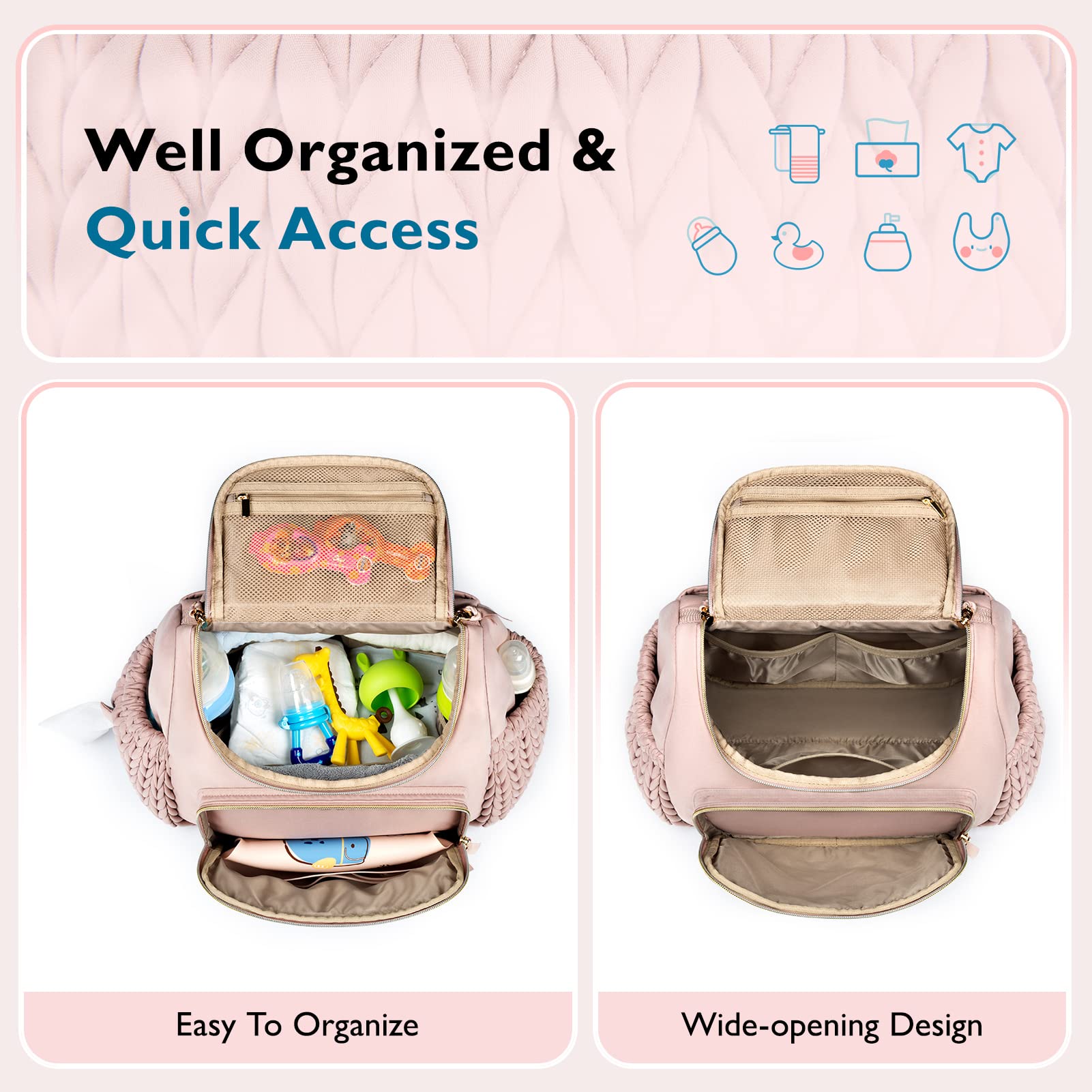 mommore diaper bag small changing pad offers on-the-go cleanups with soft, wipe-friendly surface