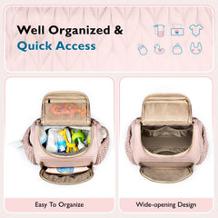 mommore diaper bag small changing pad offers on-the-go cleanups with soft, wipe-friendly surface
