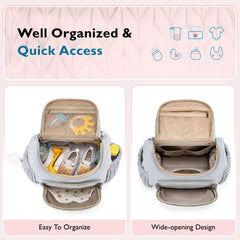 mommore diaper bag small changing pad included for quick on-the-go cleanups