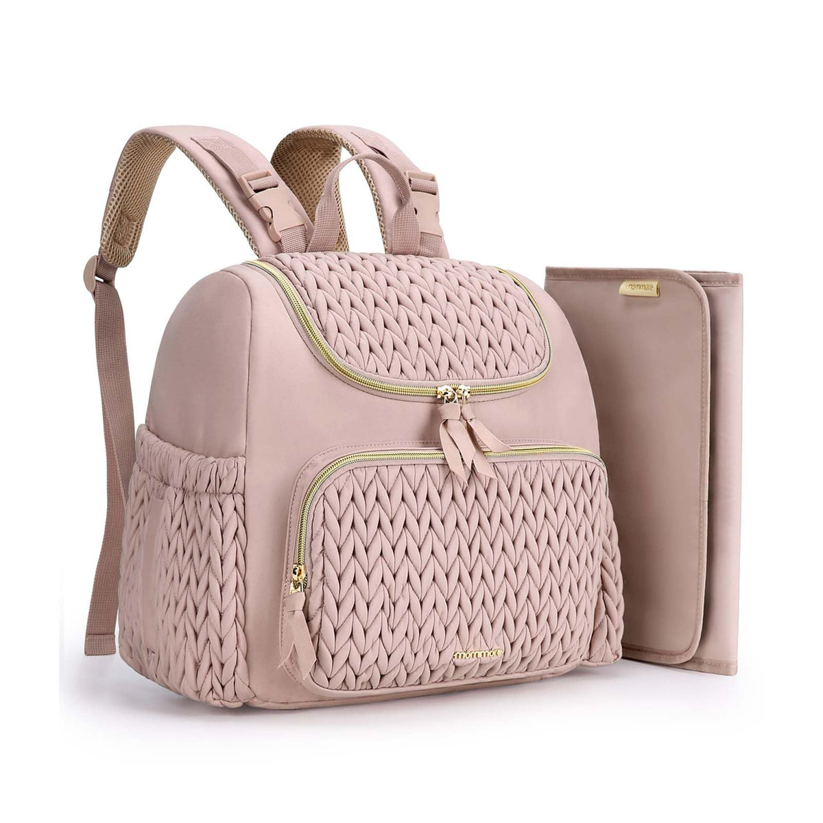 mommore diaper bag small main compartment highlights organized space for quick baby essentials