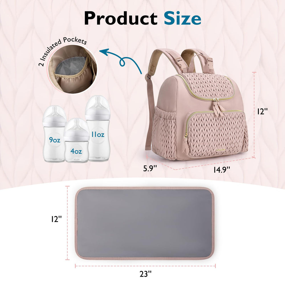 mommore diaper bag small multi-pocket organization helps separate diapers, clothes, and toiletries