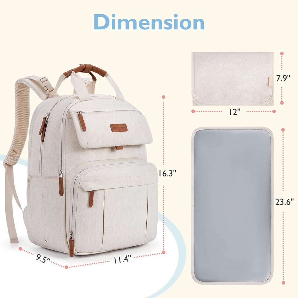 mommore diaper bag backpack stroller clip-hanging option keeps the bag within reach.