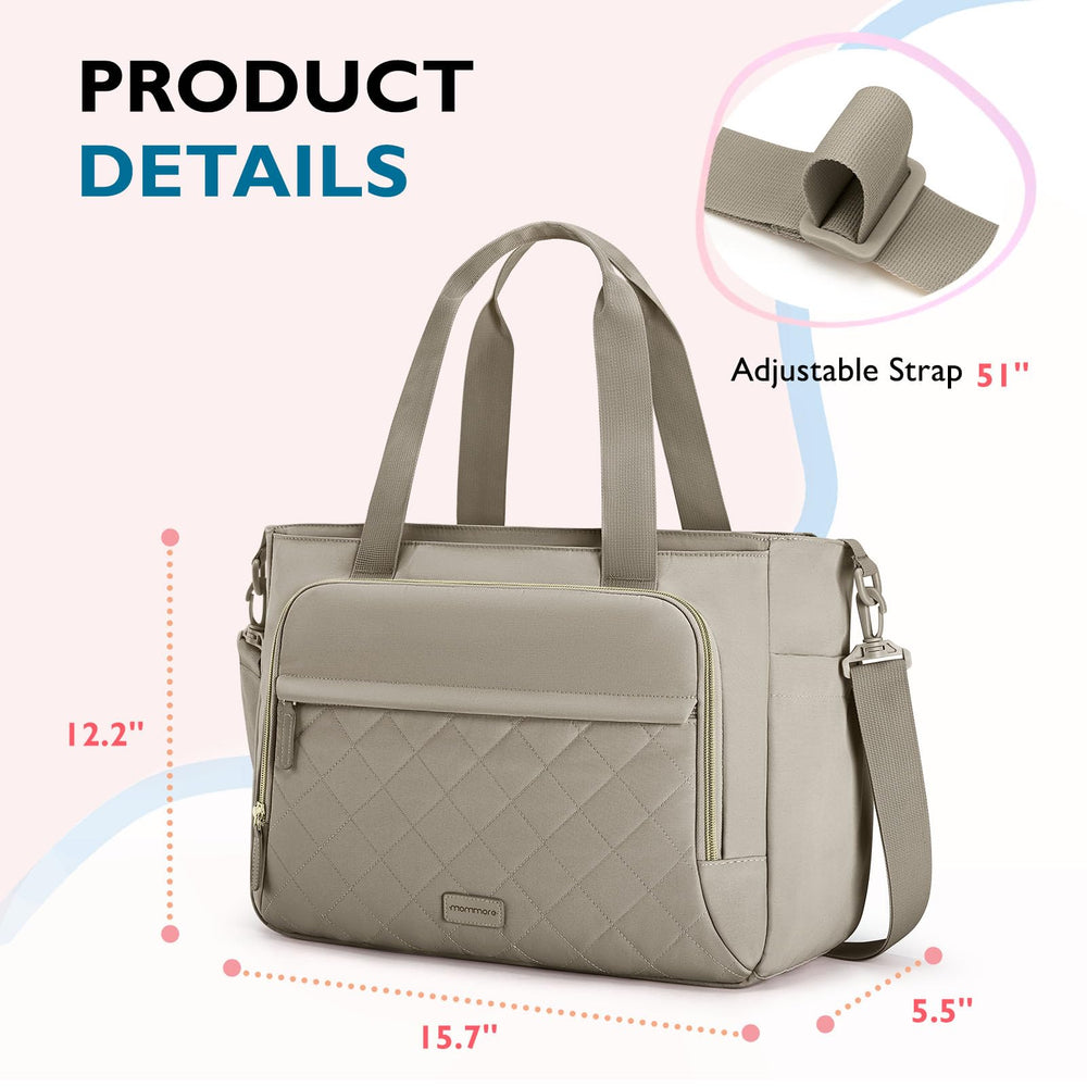 mommore all-in-one bag doubles as work or gym bag for busy moms.