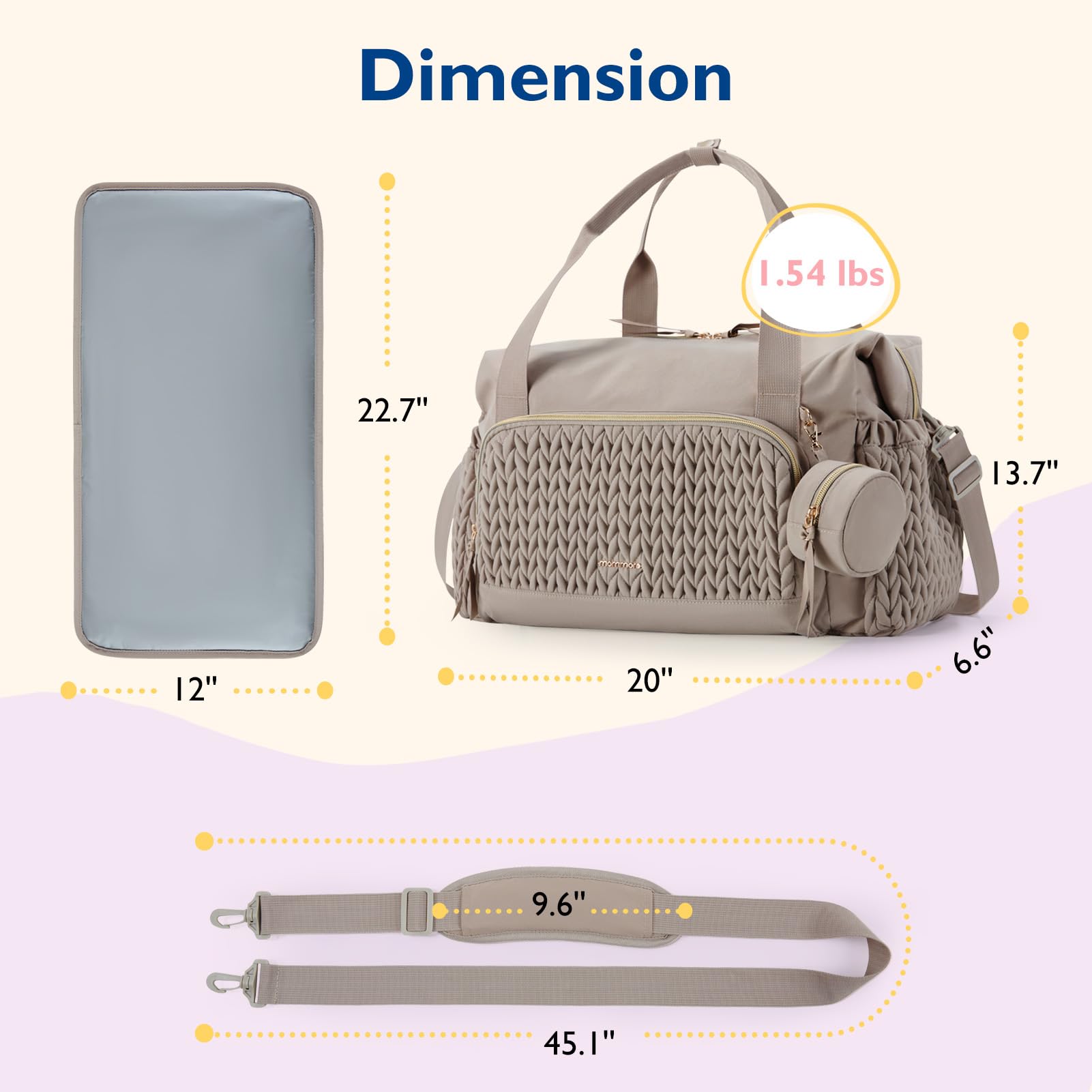 Mommore diaper bag tote proves versatile for work, outings, or hospital stays.