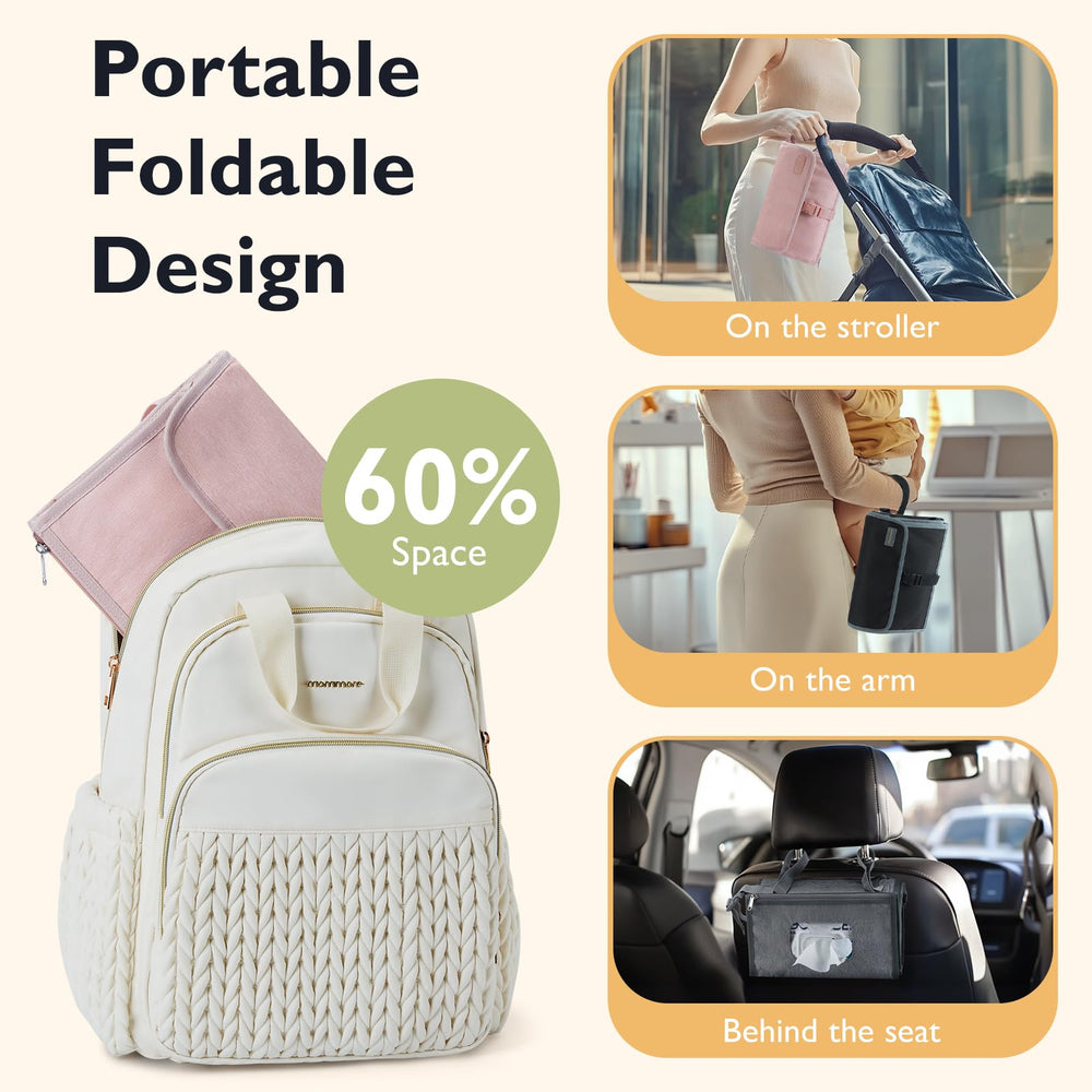 mommore expandable changing pad length showing adjustable range for growing babies