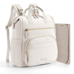 Mommore neoprene diaper bag backpack open-top offers easy access for quick diaper changes.