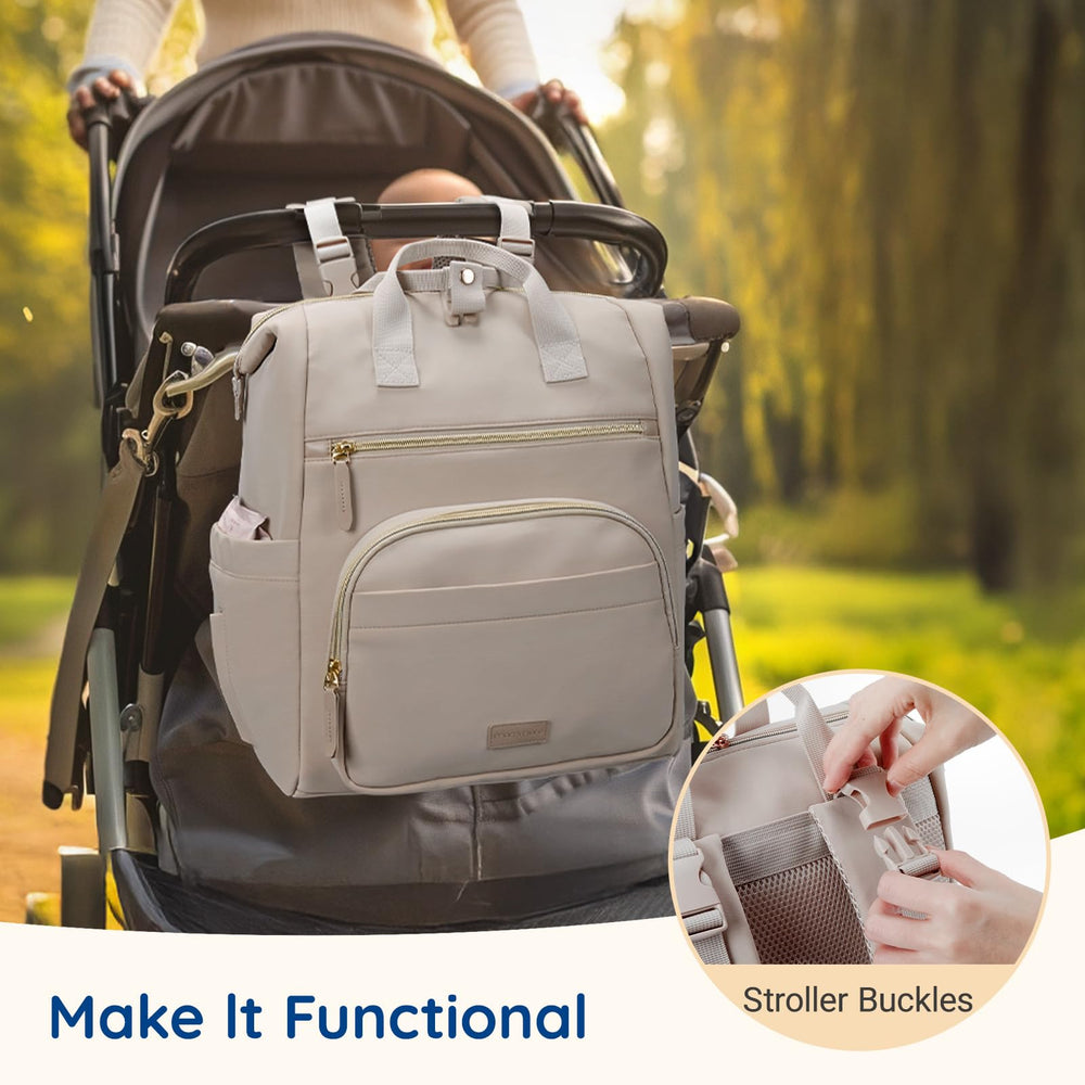 Mommore neoprene diaper bag supports daily travel and busy parenting routines.