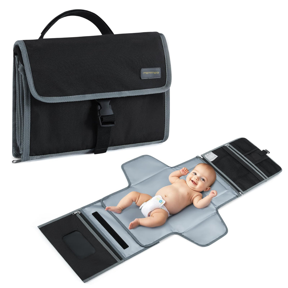 mommore portable changing pad folded for compact on-the-go use