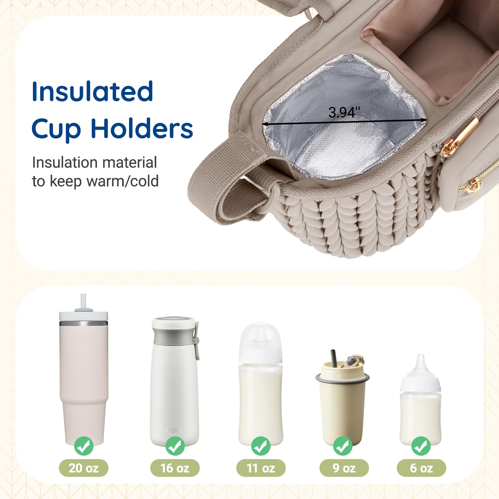 mommore stroller organizer detachable-phone-bag keeps valuables safely portable.