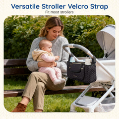 mommore stroller organizer insulated cup holders keeping drinks within easy reach.