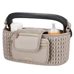 mommore stroller organizer large-capacity shows organized space for bottles and snacks.