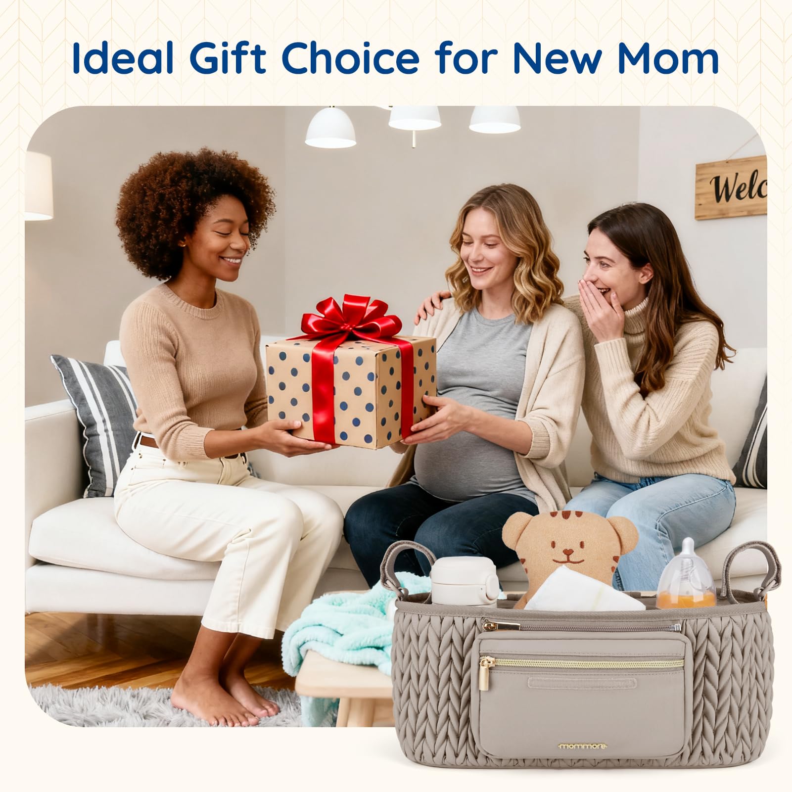 mommore stroller organizer water-resistant-fabric endures daily trips with easy cleaning.