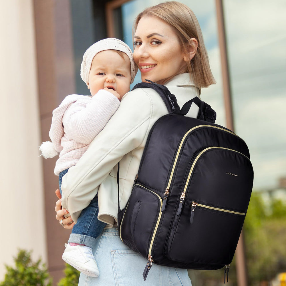 mommore stroller straps and luggage strap enable hands-free mobility