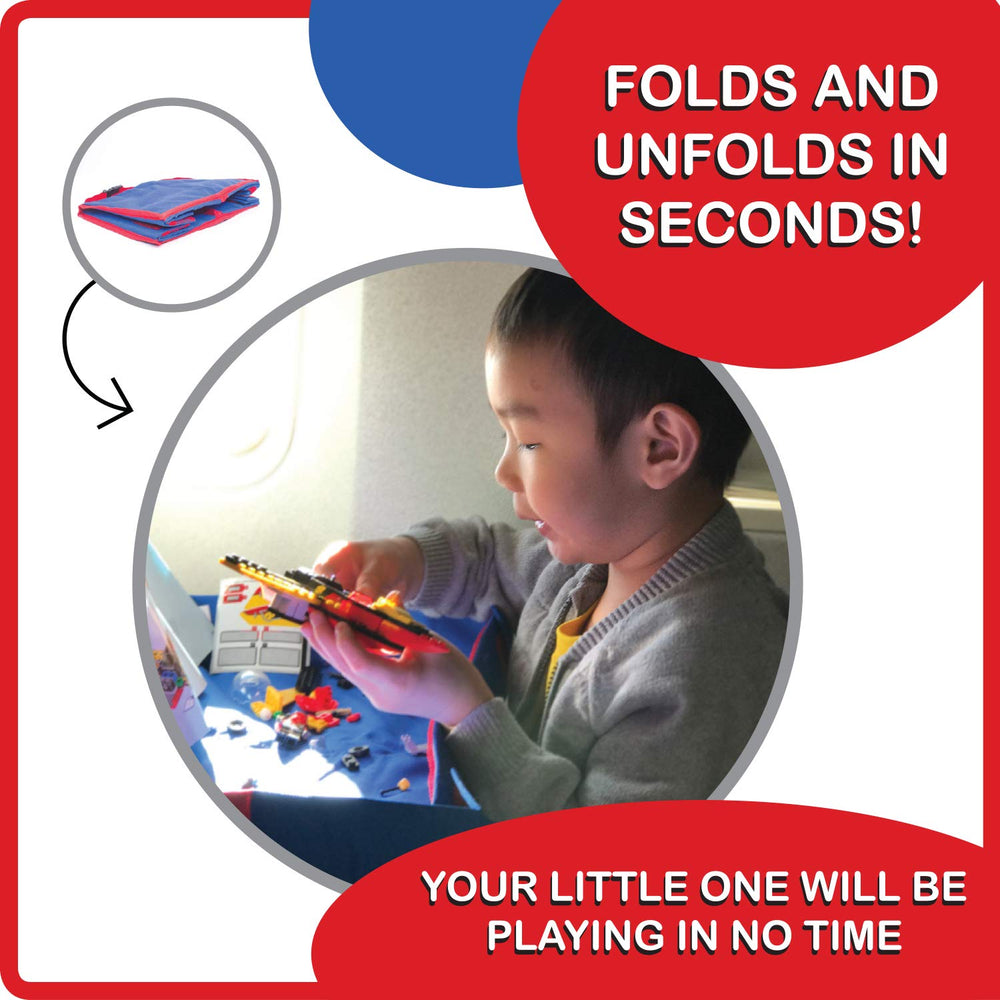 Mommy Brain Creatives Fun N Fly Tray blue-durable construction stands up to busy travel days