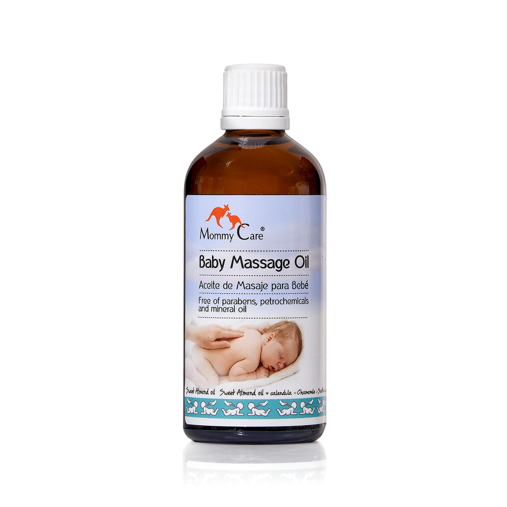 After-bath use with Mommy Care Oil locks in moisture
