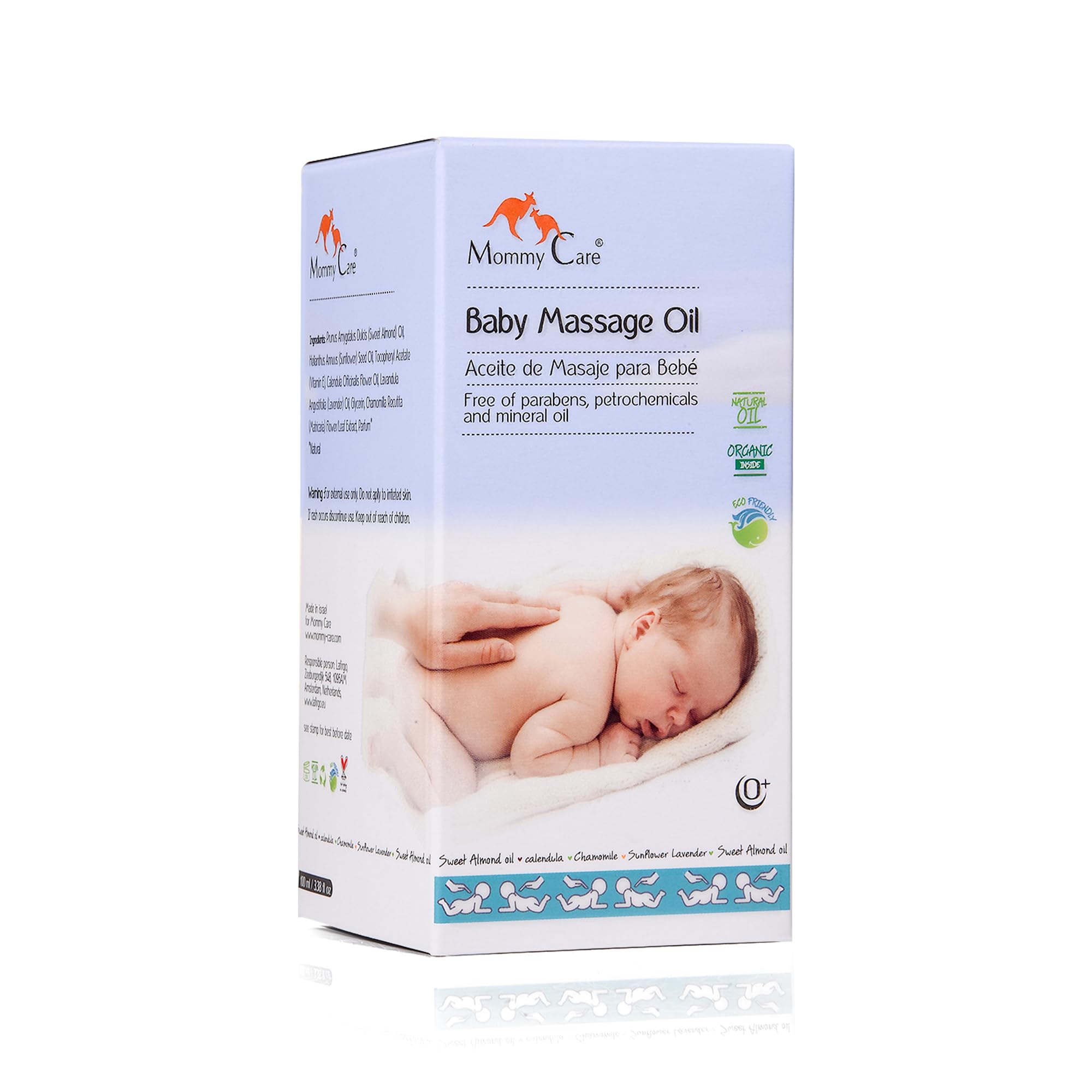 Soft, hydrated baby skin after massage with Mommy Care Oil