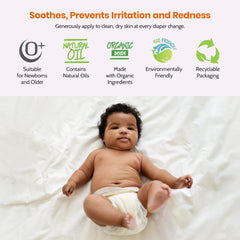 Mommy Care baby skin hands application demonstrates easy, gentle diaper-area care.