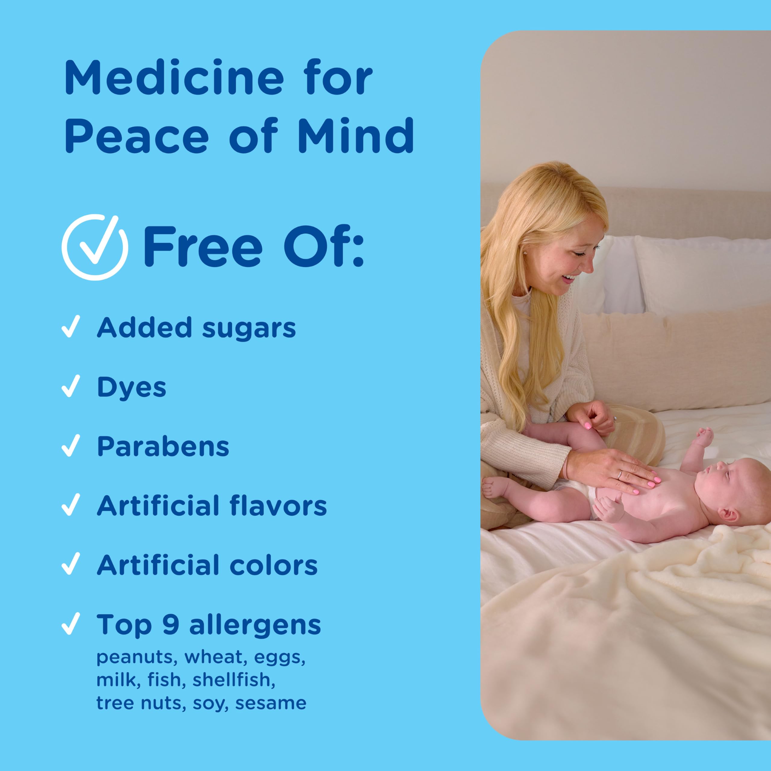 Gluten-, dairy-, and soy-free Mommy's Bliss drops for sensitive tummies.