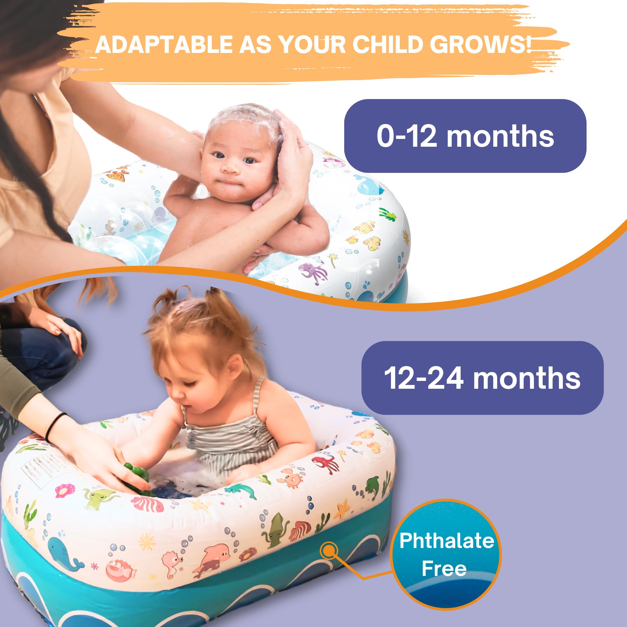 Mommy's Helper anti-sliding saddle horn seat keeps baby secure during sits.
