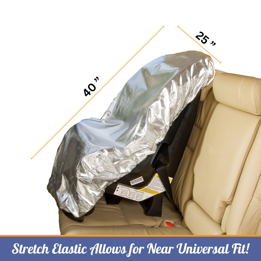 Mommy's Helper car seat sun shade easy installation over corners for quick shade.