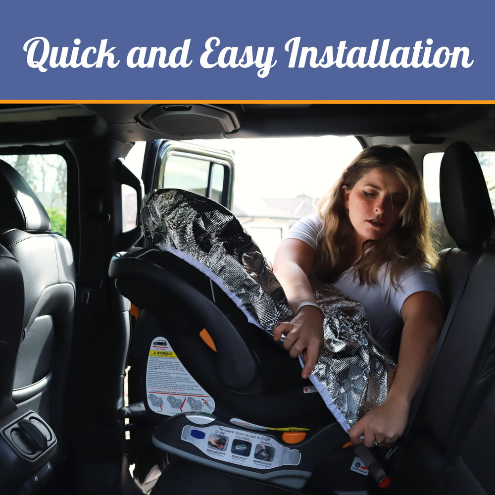 Mommy's Helper car seat sun shade elastic edge closeup shows a secure, flexible fit.