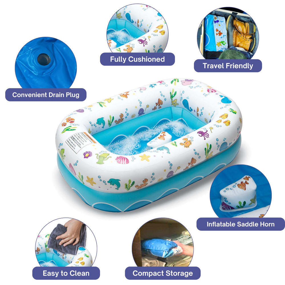Mommy's Helper easy-clean drain plug simplifies rinsing and maintenance.