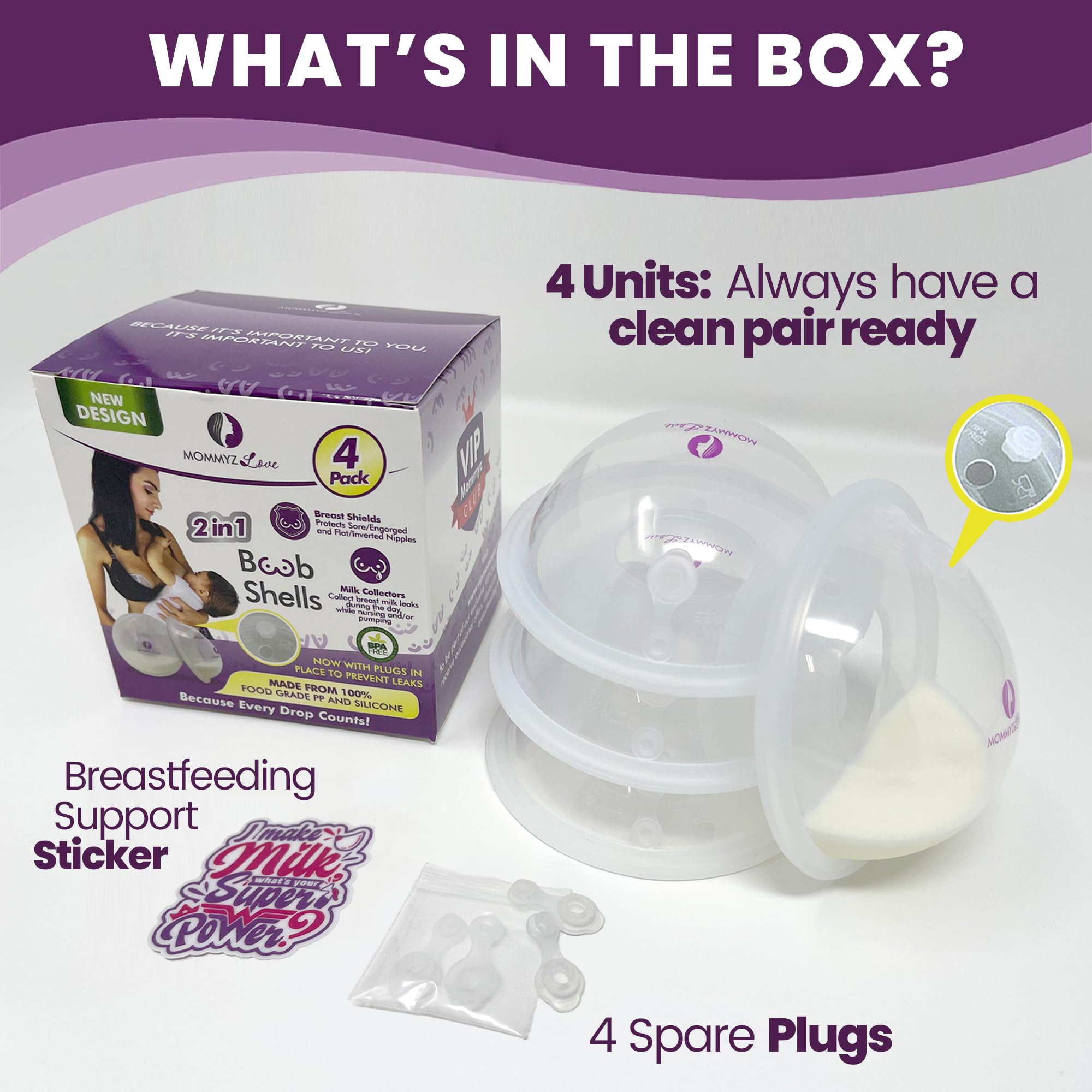Mommyz Love breast shells milk catcher pack side highlights comfortable lightweight fit