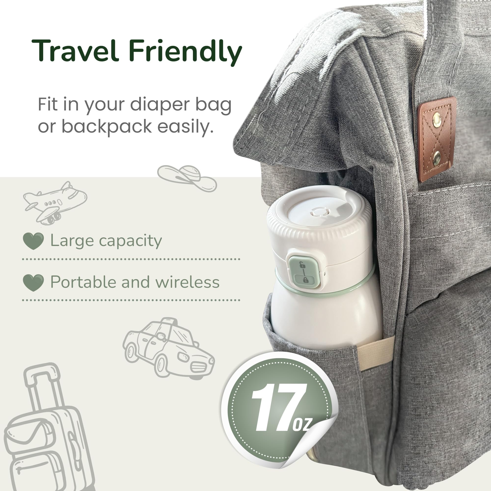 MOMOLIA portable milk warmer in-car charging shows versatile travel power options