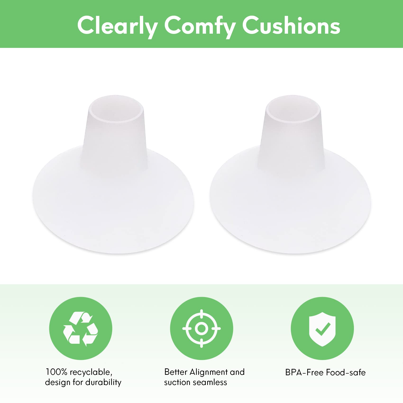 Mompmuir four-sizes cushion line adapts to different breast shapes.